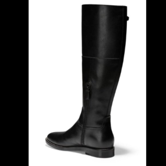 COLE HAAN HARRINGTON GRAND CUSHIONED ZIP BLACK LEATHER KNEE HIGH  BOOTS NEW - Picture 5 of 11